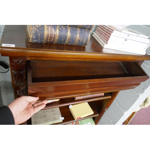 394 - Mahogany bookcase with drawer - Approx size: W: 90cm D: 33cm H: 122cm