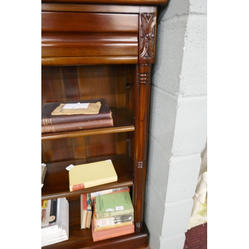 394 - Mahogany bookcase with drawer - Approx size: W: 90cm D: 33cm H: 122cm