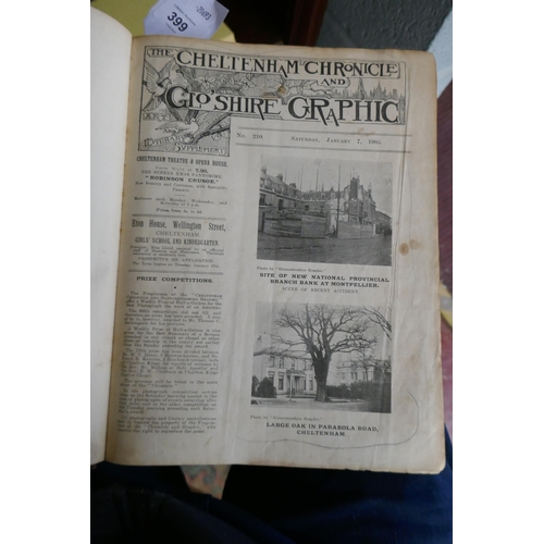 399 - Cheltenham Chronical and Graphic over 2 volumes