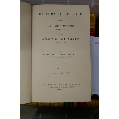 405 - History of Europe 1815-1852 over 8 volumes together with reference book - Reserve TBC