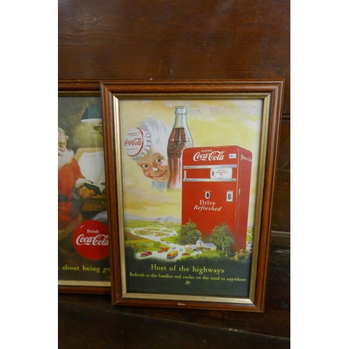 470 - 6 Coca Cola framed advertising prints