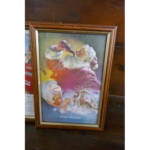 470 - 6 Coca Cola framed advertising prints