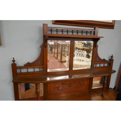 477 - Edwardian display cabinet - Approx size: W: 121cm D: 34cm H: 173cm