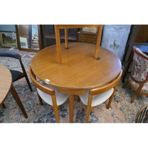 502 - Mid century Danish dining table and 4 chairs