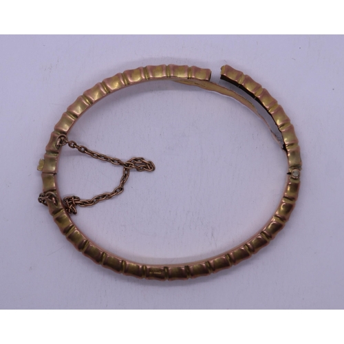 88 - 9ct gold bangle A/f - Approx 9g