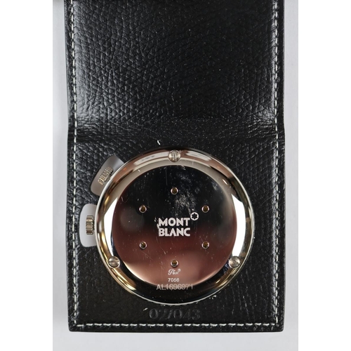 101 - Montblanc travel clock in leather case