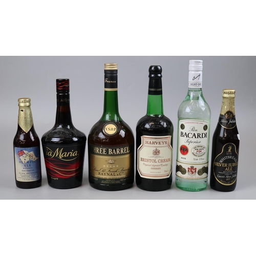 127 - Collection of alcohol to include 3 Barrels Brandy, Tia Maria etc