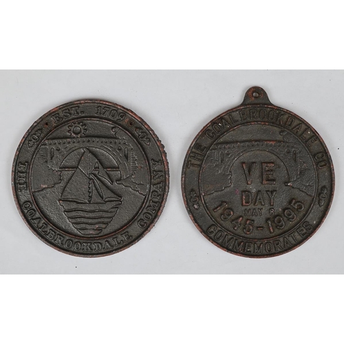 137 - 2 Coalbrookdale metal commemorative plaques