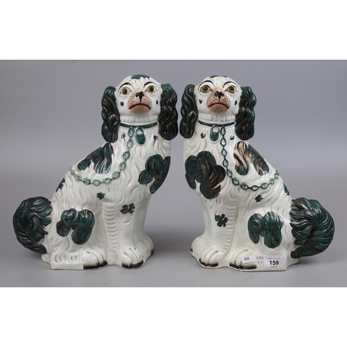 159 - Pair of Staffordshire dogs - Approx height 32cm