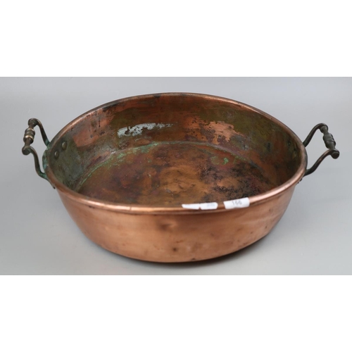 166 - Georgian copper cooking pot - Approx 46cm x 39cm