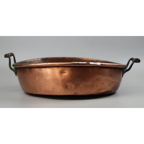 166 - Georgian copper cooking pot - Approx 46cm x 39cm