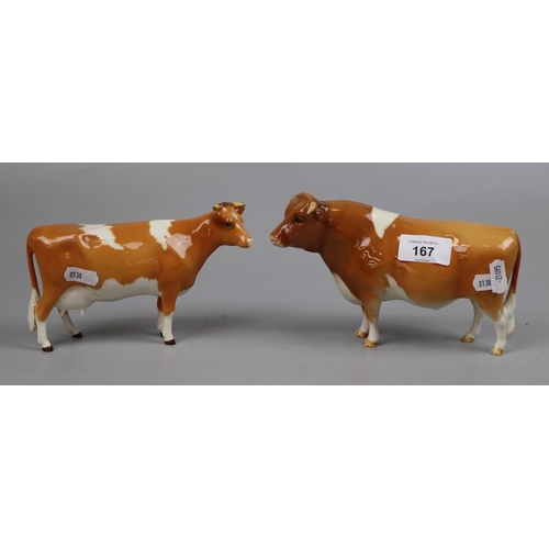 167 - Beswick Guernsey bull and cow