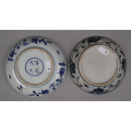 185 - 2 antique Chinese Ming dishes - no reserve