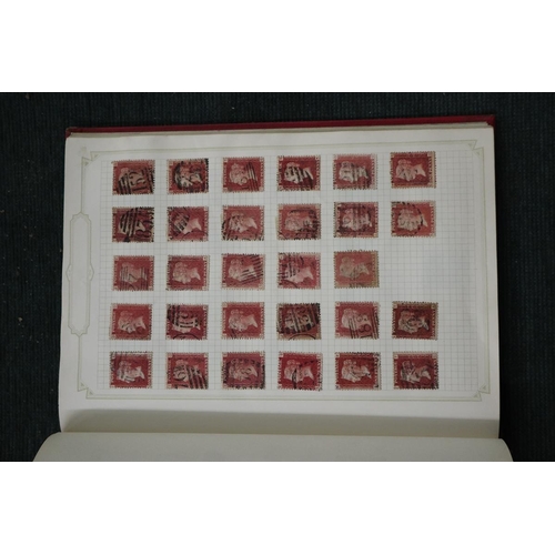 254 - Stamps - Great Britain QV-QE2 collection on album. many QV 1d reds later values to £1.00 (600+... 