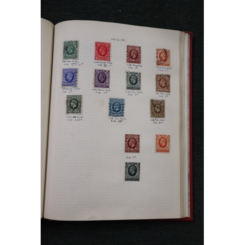 254 - Stamps - Great Britain QV-QE2 collection on album. many QV 1d reds later values to £1.00 (600+... 