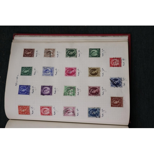 254 - Stamps - Great Britain QV-QE2 collection on album. many QV 1d reds later values to £1.00 (600+... 