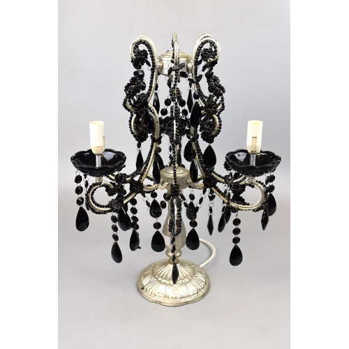 290 - Table top chandelier with 3 bulb fitting - Approx height: 55cm