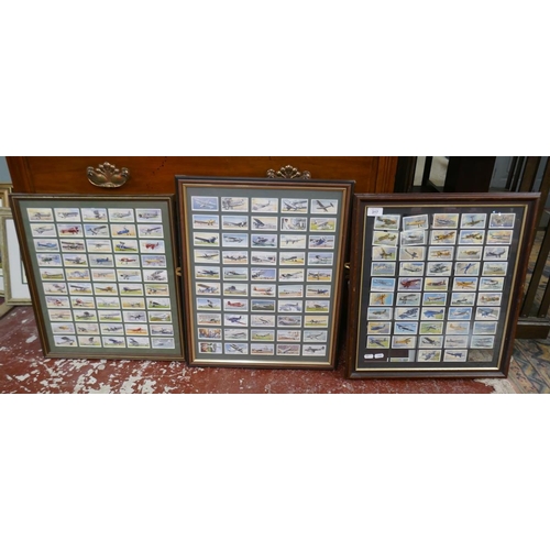 317 - 3 Framed sets of cigarette cards