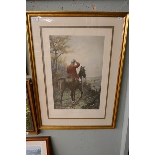 343 - Hunting print - Top Weight after a painting by Thomas Blinks