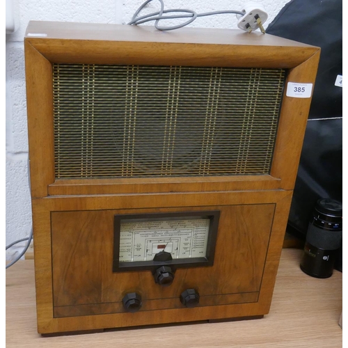 385 - Marconiphone valve radio 1936 in working order