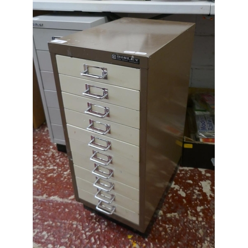 394 - Small metal filing/collectors cabinet