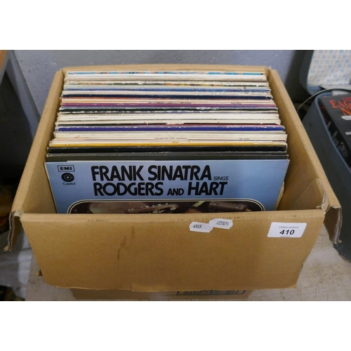 410 - Collection of LPs to include Frank Sinatra Tom Jones etc