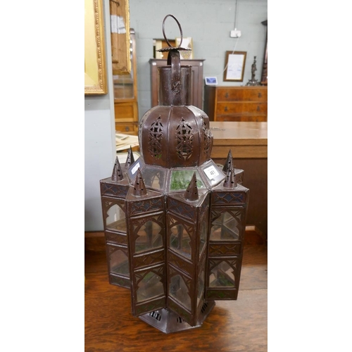 461 - Large Moroccan lantern - Approx height 59cm