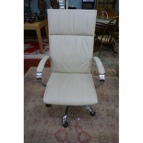 550 - ARG leather and chrome office chair