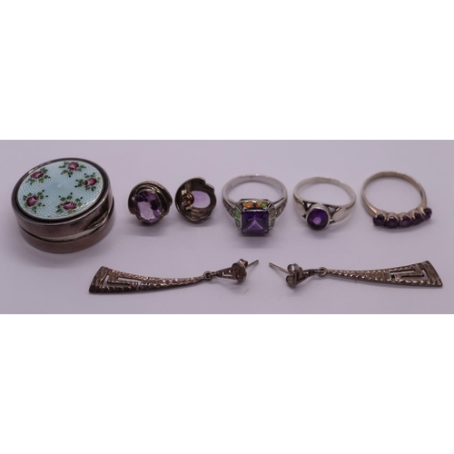 80 - Collection of silver jewellery etc