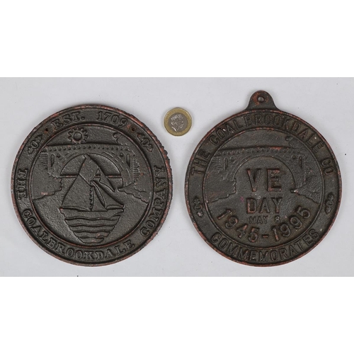 137 - 2 Coalbrookdale metal commemorative plaques