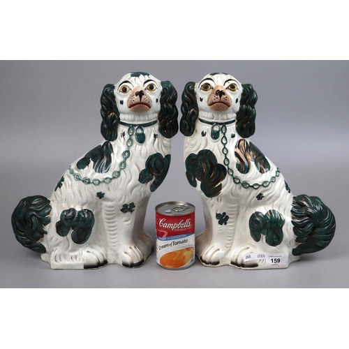 159 - Pair of Staffordshire dogs - Approx height 32cm