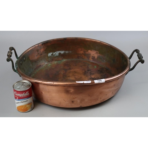 166 - Georgian copper cooking pot - Approx 46cm x 39cm