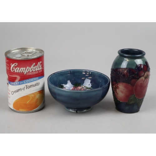 174 - Small Moorcroft vase together with a small Moorcroft bowl A/F