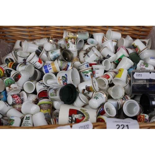 221 - Collection of mainly ceramic thimbles