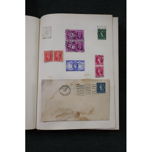 254 - Stamps - Great Britain QV-QE2 collection on album. many QV 1d reds later values to £1.00 (600+... 