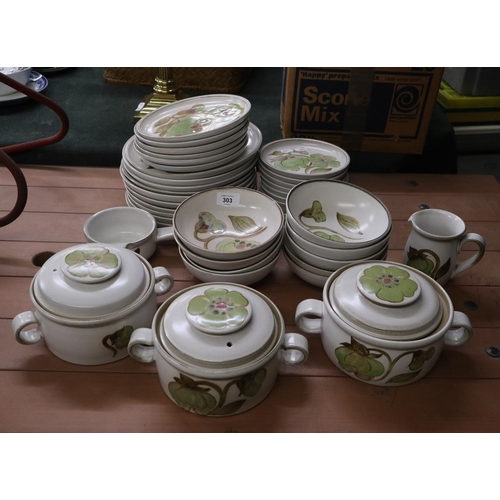 303 - Large collection of Denby Troubadour