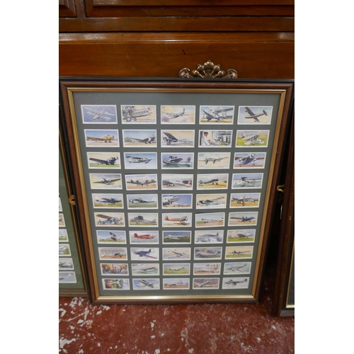 317 - 3 Framed sets of cigarette cards