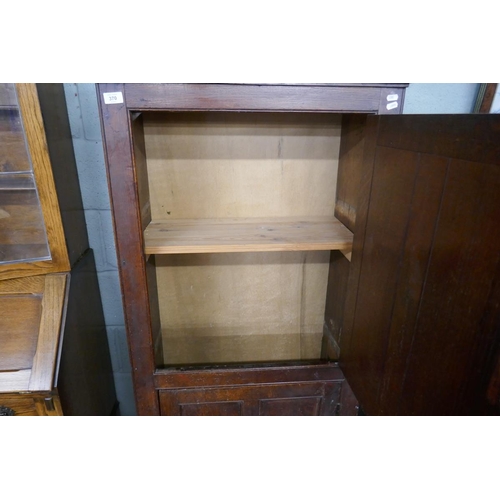 370 - Antique oak storage cupboard - Approx W: 73cm  D: 33cm  H: 155cm