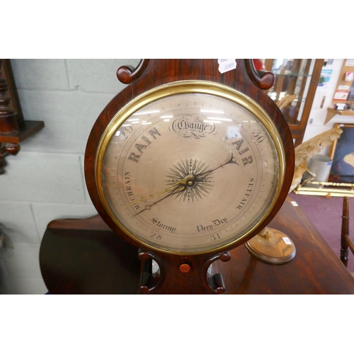 378 - Large Georgian banjo barometer