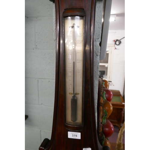 378 - Large Georgian banjo barometer