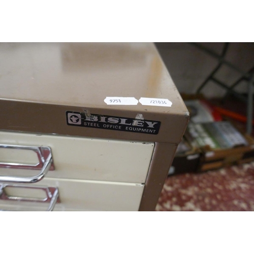 394 - Small metal filing/collectors cabinet