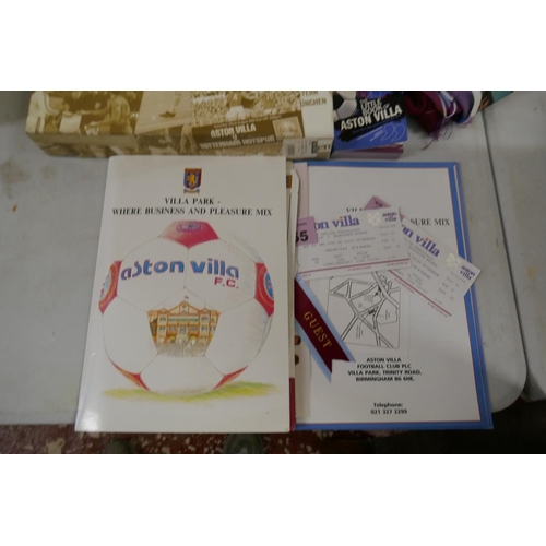 396 - Collection of Aston Villa memorabilia to include 1982 European cup final anniversary shirt