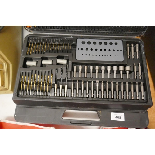 405 - Set of spanners together with a drill bit set