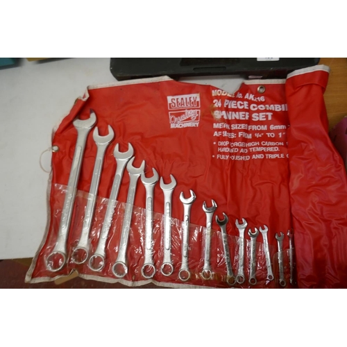 405 - Set of spanners together with a drill bit set