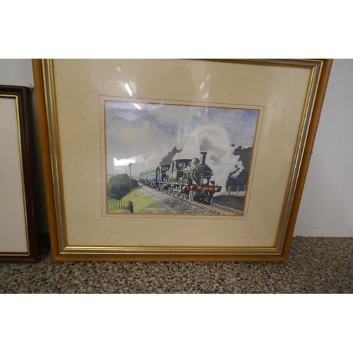 409 - 3 small framed railway pictures