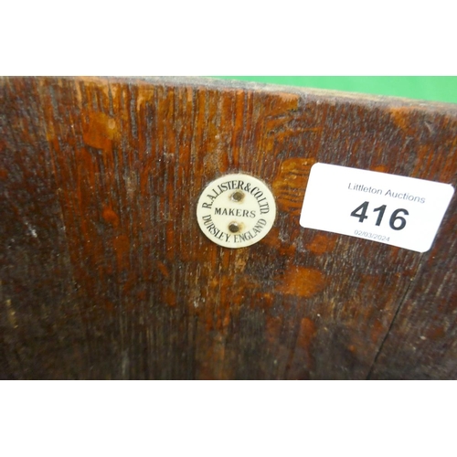 416 - Brass bound barrel planter on legs