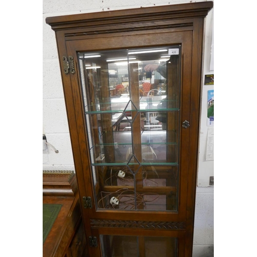 420 - Old Charm display cabinet - Approx W 61 cm D 30 cm H 168 cm