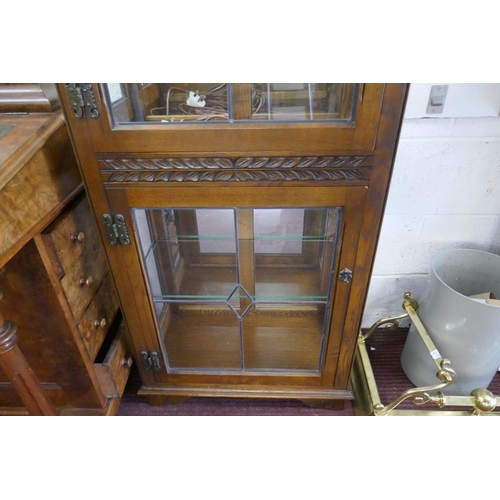 420 - Old Charm display cabinet - Approx W 61 cm D 30 cm H 168 cm