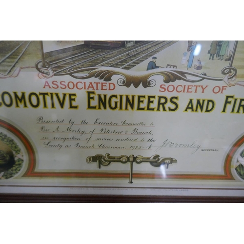 482 - Advertising print - Locomotive Engineers and Firemen