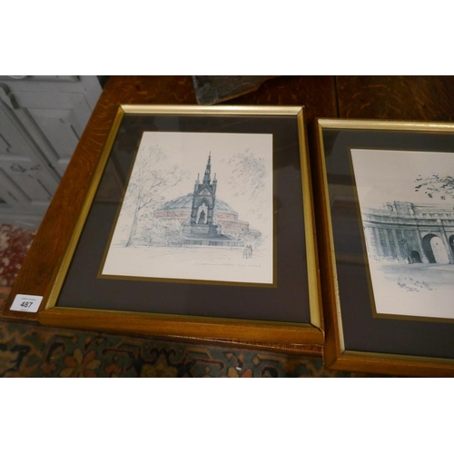 486 - Set of 4 architectural prints - all of London landmarks